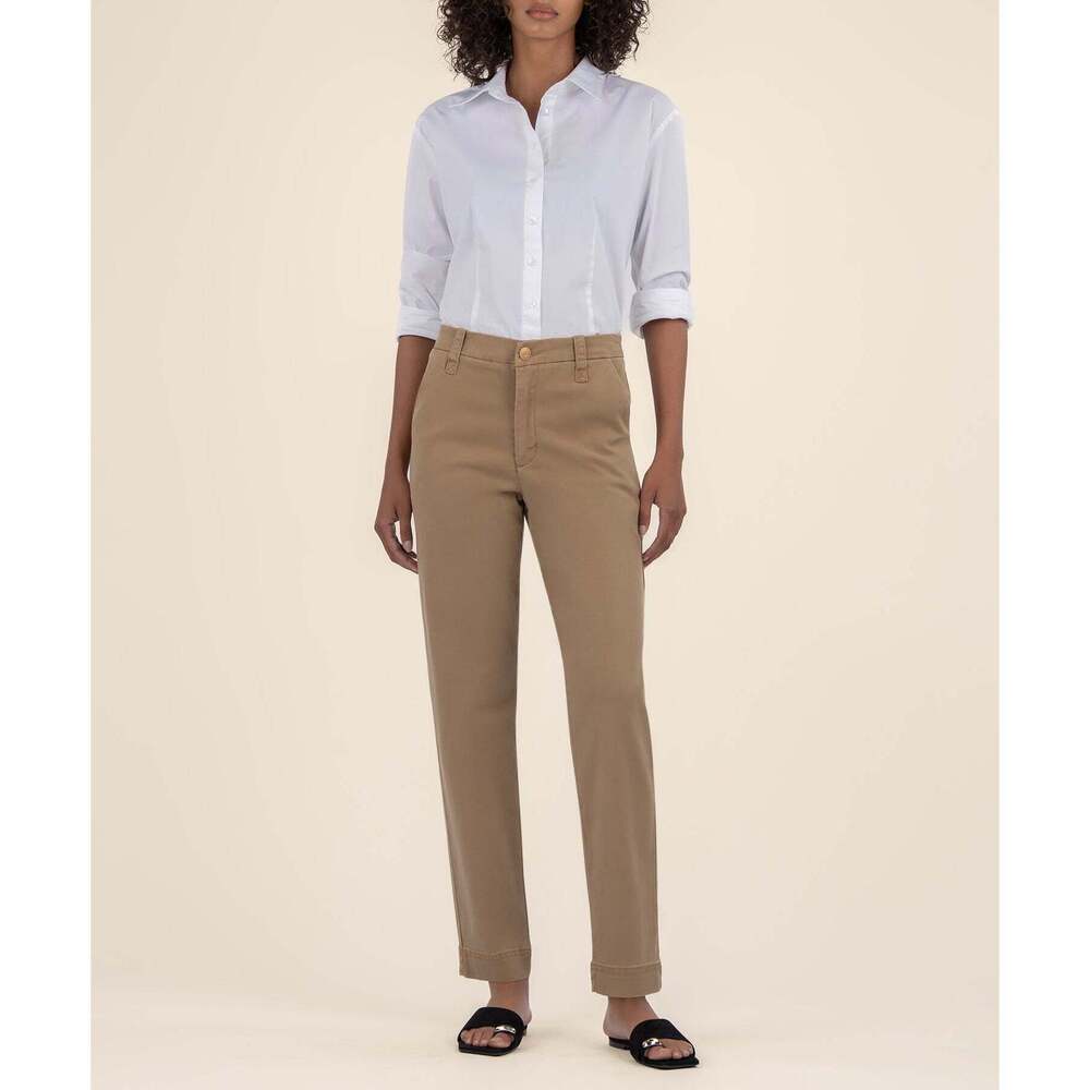 Kut from the Kloth Julie High Rise Straight Leg Size 0 / Cashew